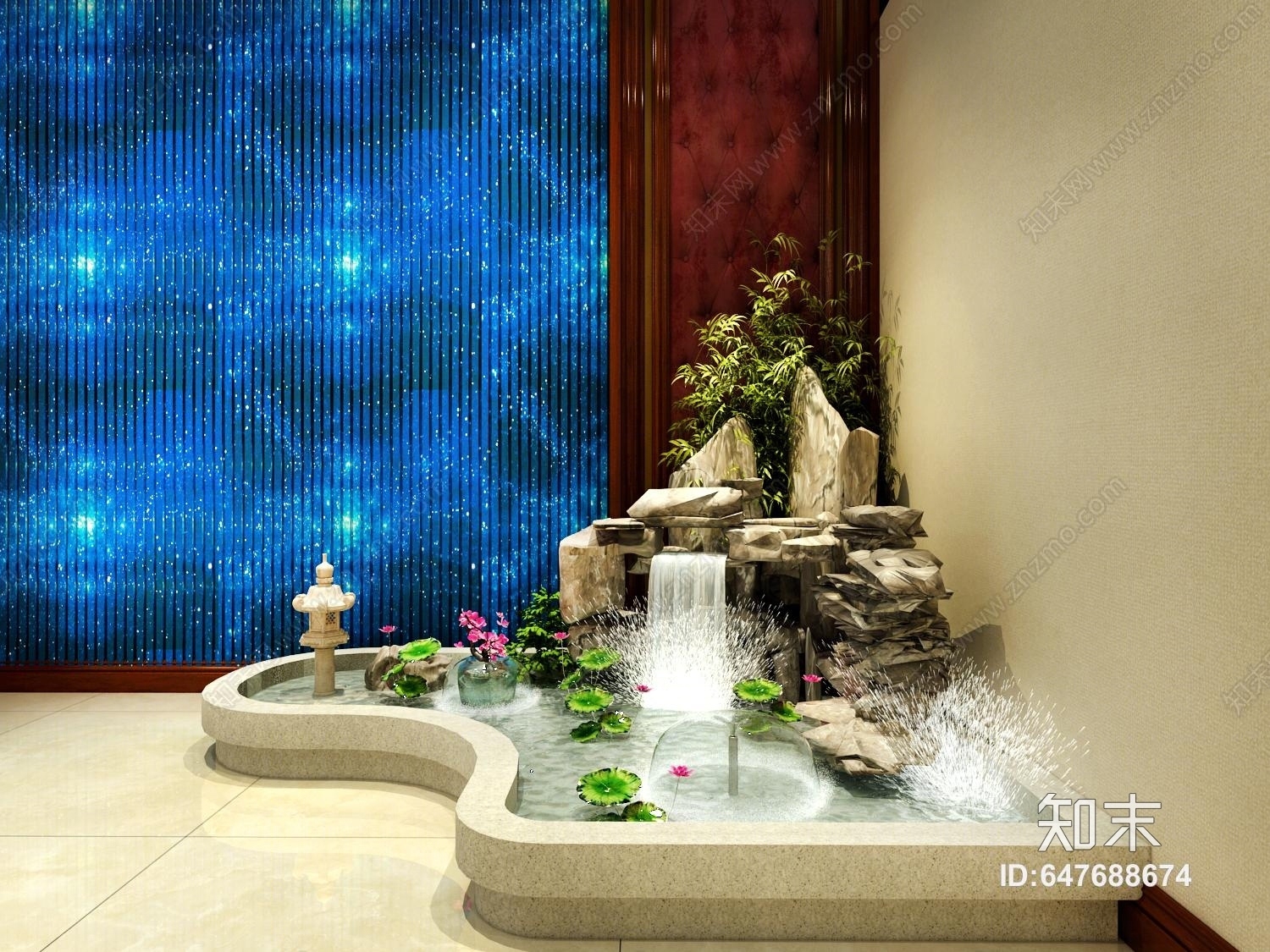 现代简约景观盆景3D模型下载【ID:647688674】