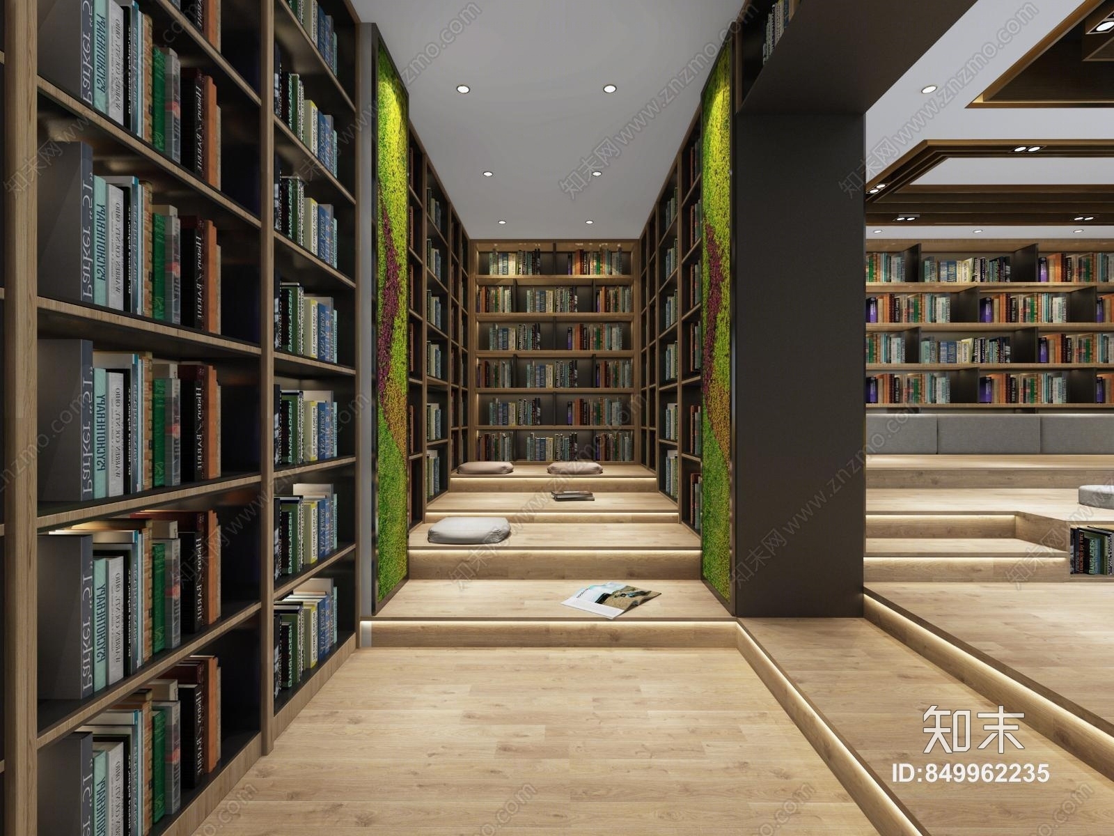 现代图书馆3D模型下载【ID:849962235】