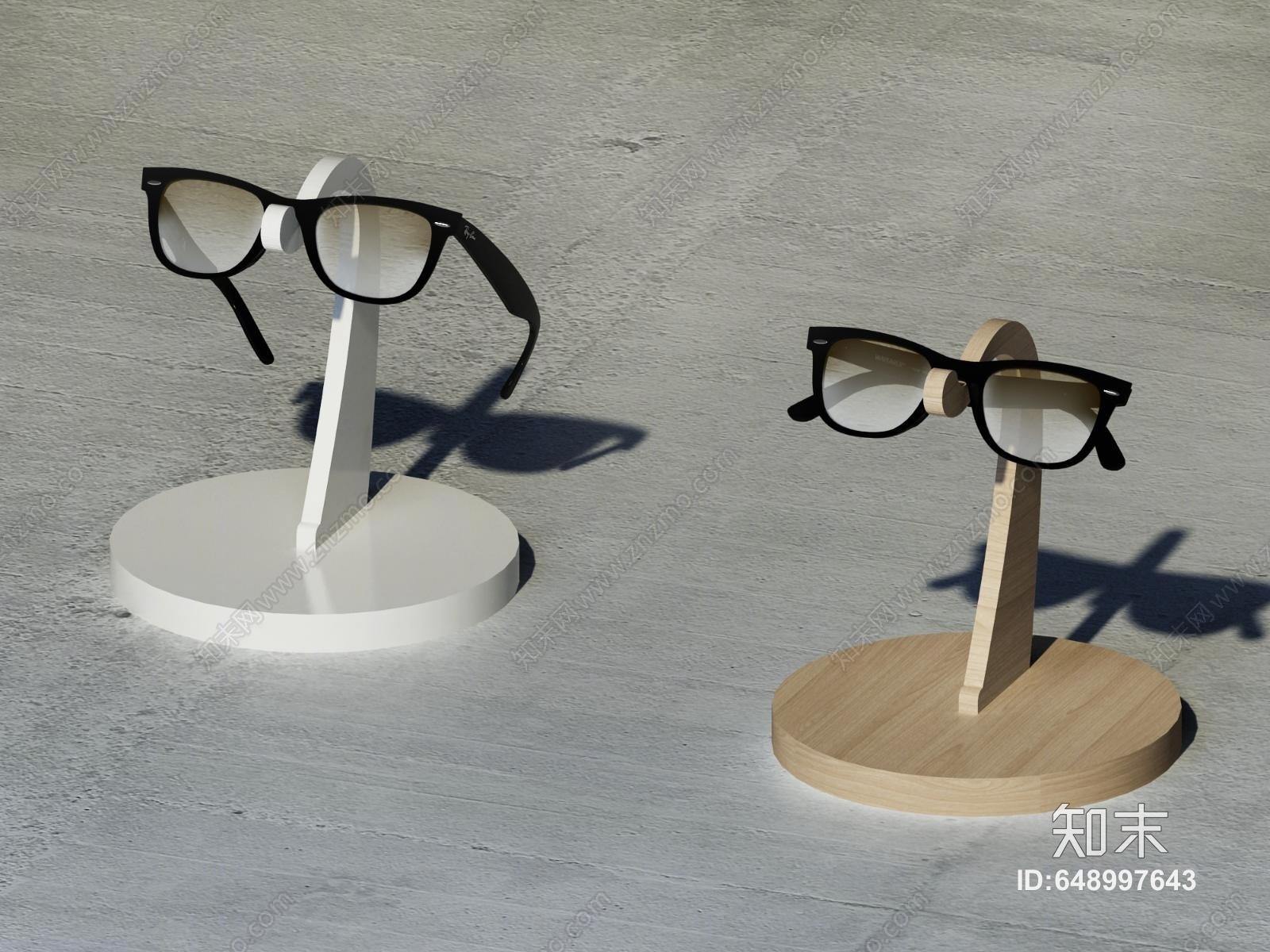 现代北欧现代木纹眼镜架3D模型下载【ID:648997643】