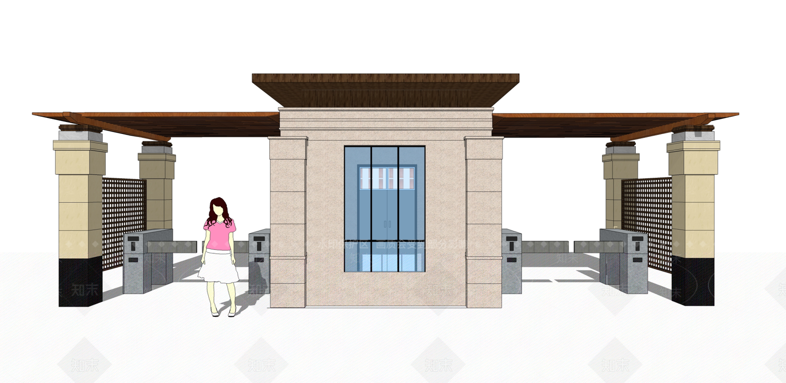 门卫房SU模型下载【ID:932846196】