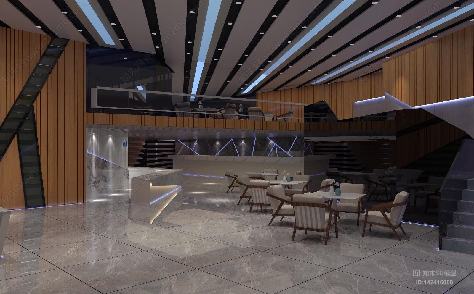 现代商场材料展示建筑SU模型下载【ID:142416008】