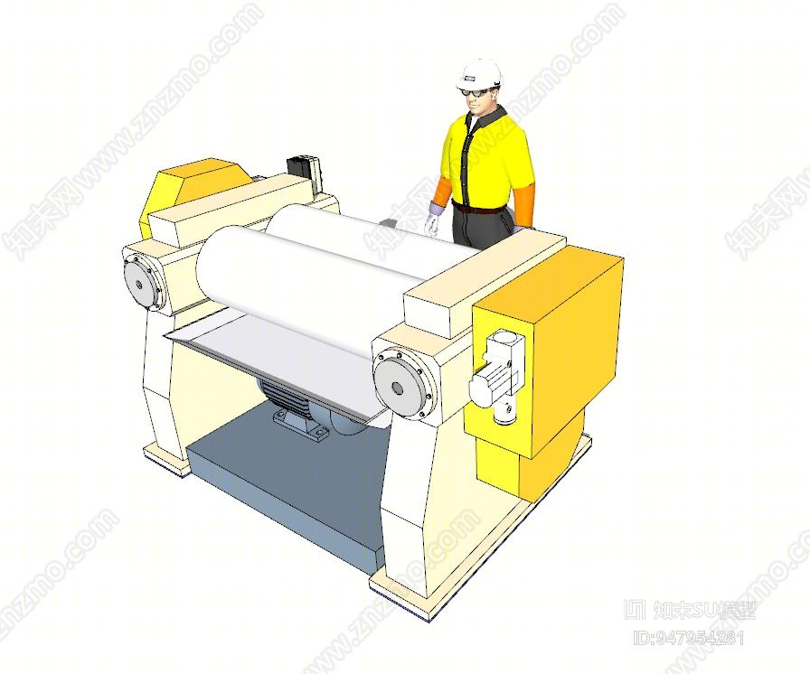 工业风格机床SU模型下载【ID:947954281】