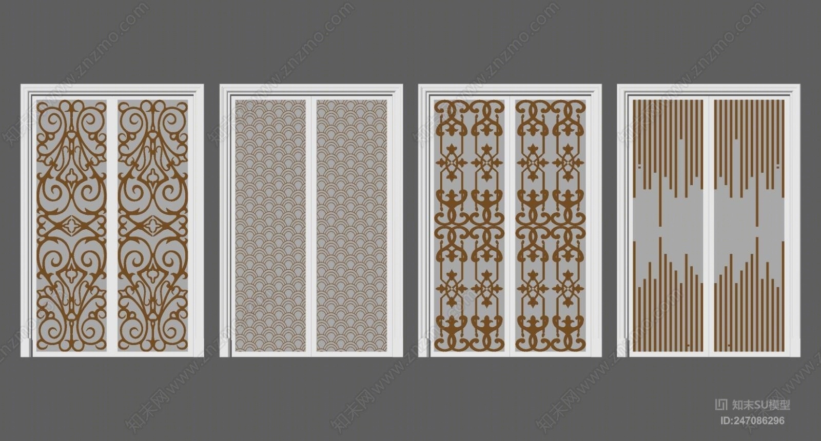 欧式风格厨房双开SU模型下载【ID:247086296】