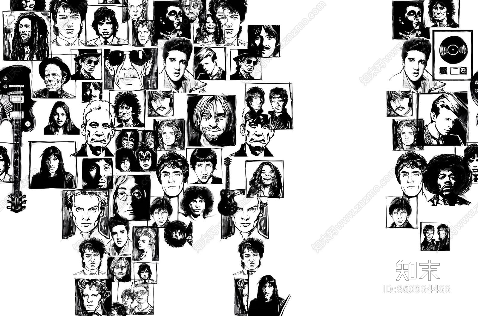 墙纸壁布图案单品与场景图艺术装饰元素室内设计超清现代贴图素材贴图下载【ID:850964466】