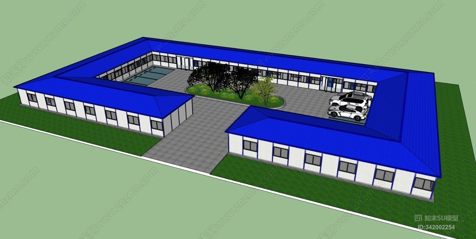 户外建筑SU模型下载【ID:342002254】