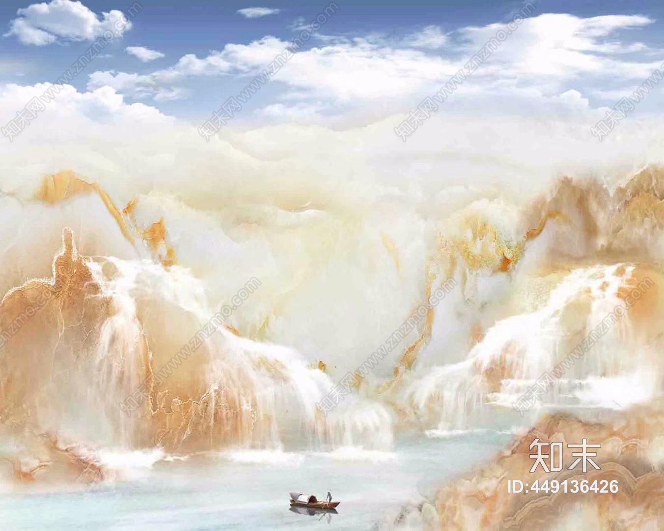 山水大理石高清贴图材质