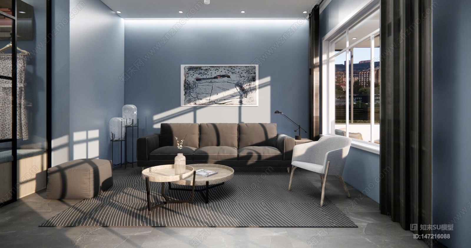 北欧室内空间SU模型下载【ID:147216088】
