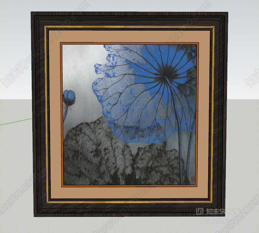 中式壁画SU模型下载【ID:942526324】