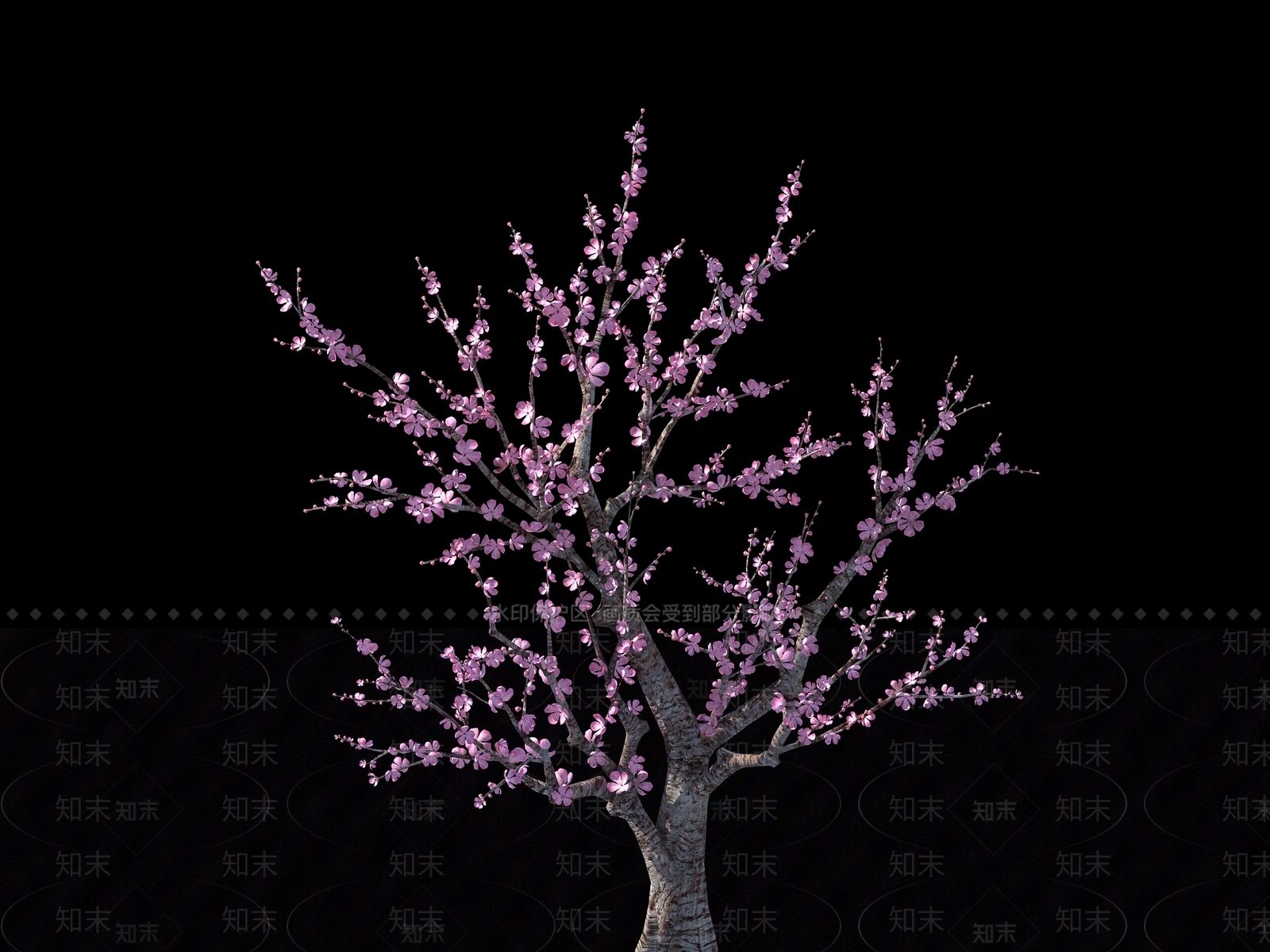 现代桃树3D模型下载【ID:334803623】