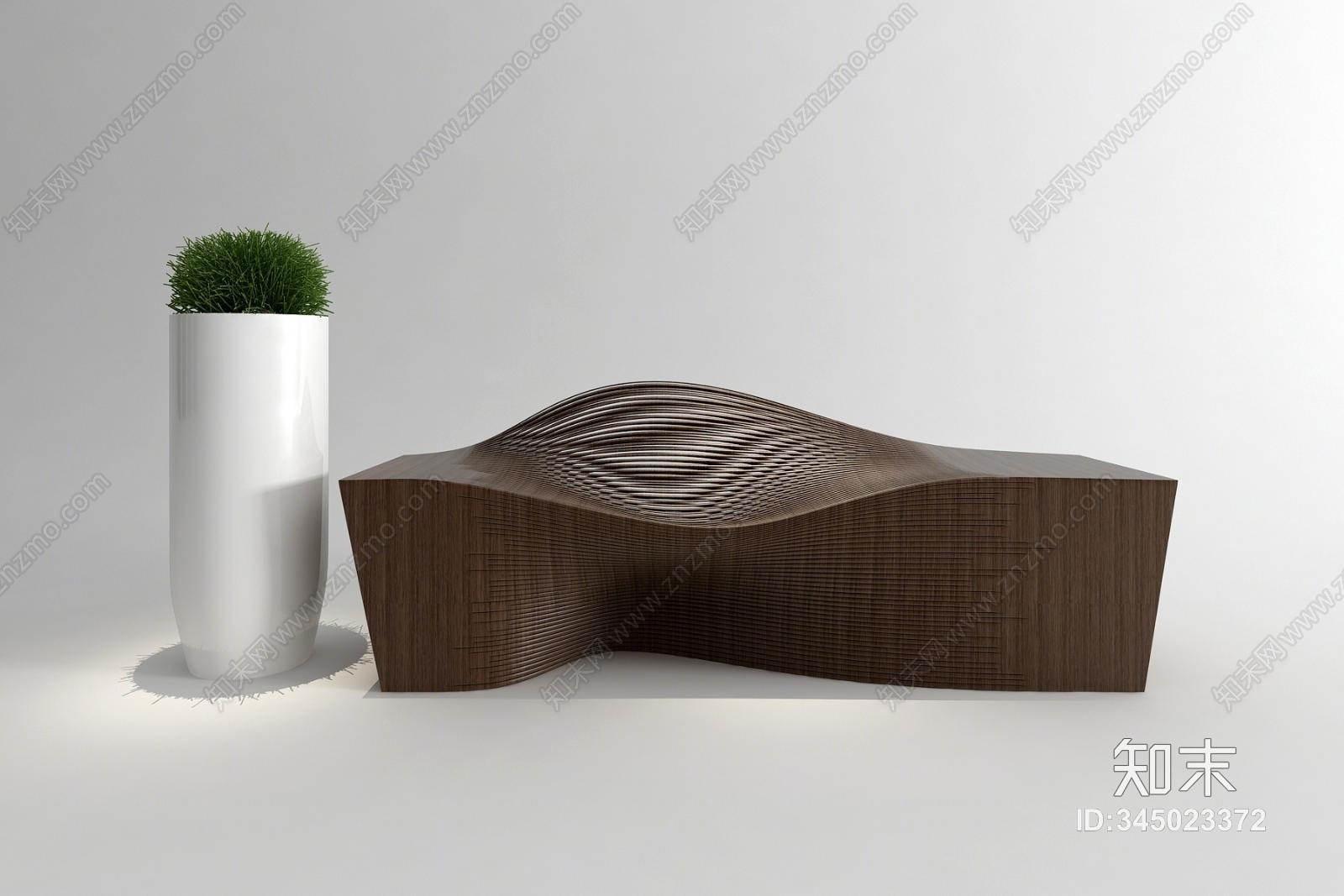 现代异形公共椅3D模型下载【ID:345023372】