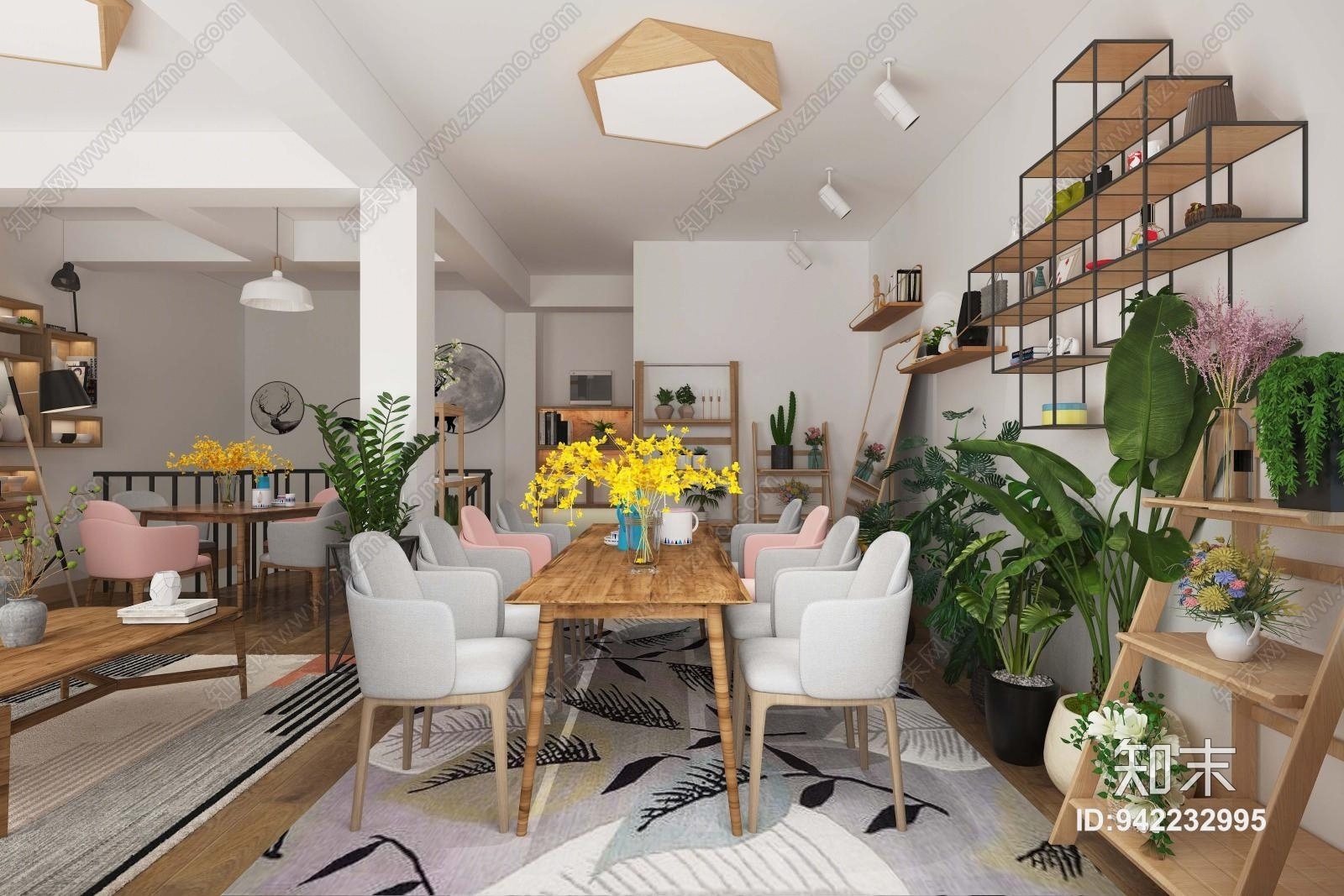 北欧ins花店3D模型下载【ID:942232995】