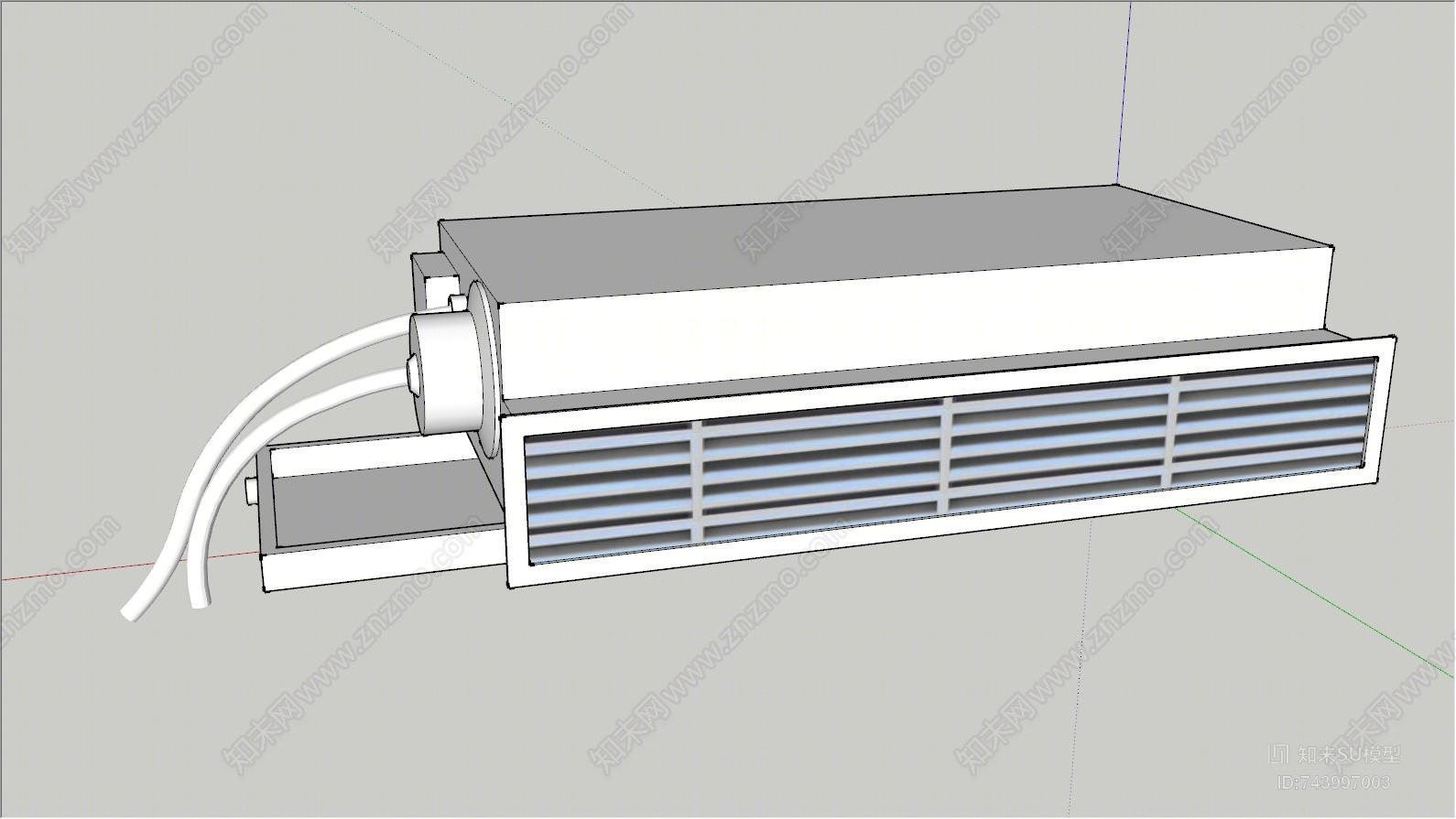 现代中央空调风机盘SU模型下载【ID:743997003】