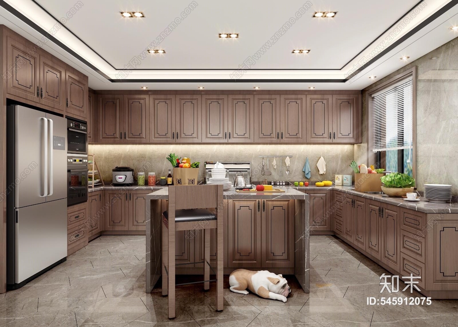 新中式厨房模型3D模型下载【ID:545912075】
