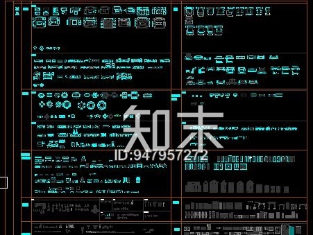 CAD家具常用模块灯具模块楼梯模块施工图下载【ID:947957272】