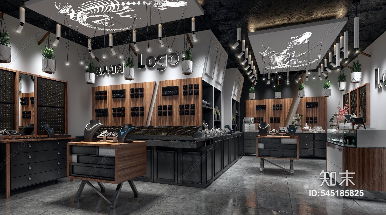后现代轻奢饰品店3D模型下载【ID:545185825】