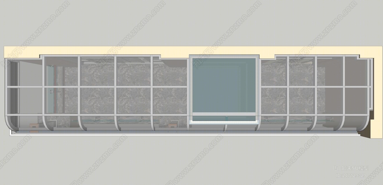 现代阳光房SU模型下载【ID:247129329】