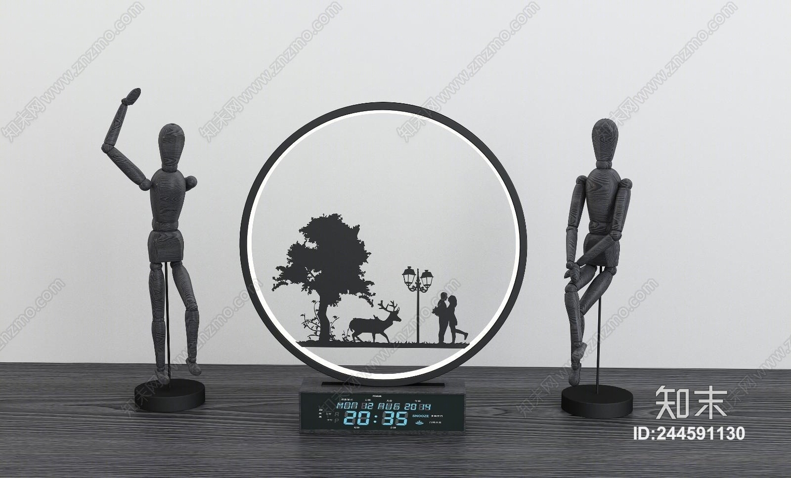 北欧床头灯3D模型下载【ID:244591130】