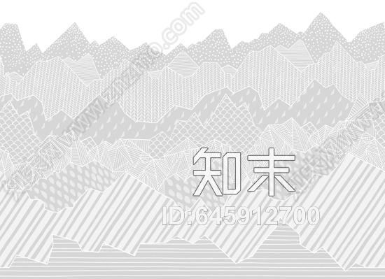 儿童房黑白山形壁纸贴图贴图下载【ID:645912700】