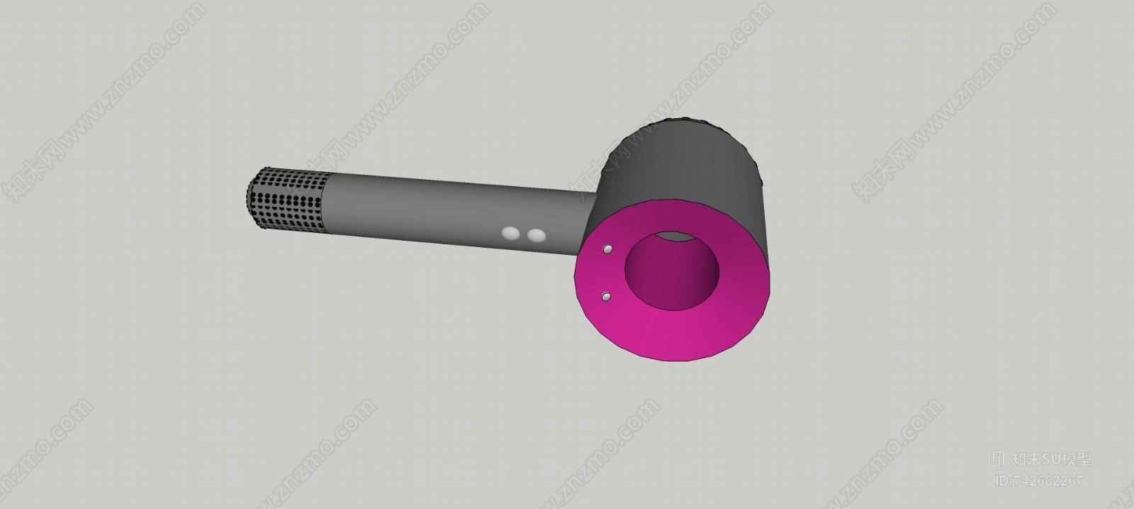 现代吹风机SU模型下载【ID:742682267】