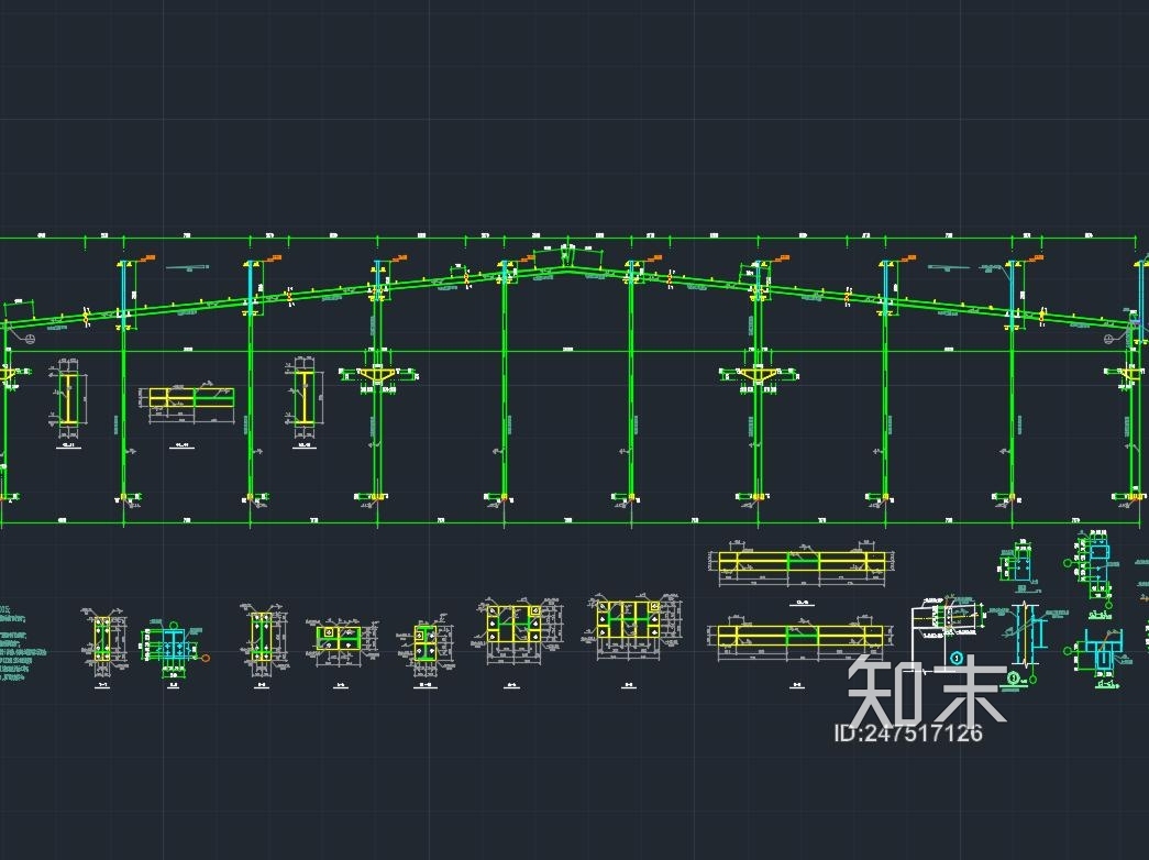 某钢结构厂房施工图下载【ID:247517126】