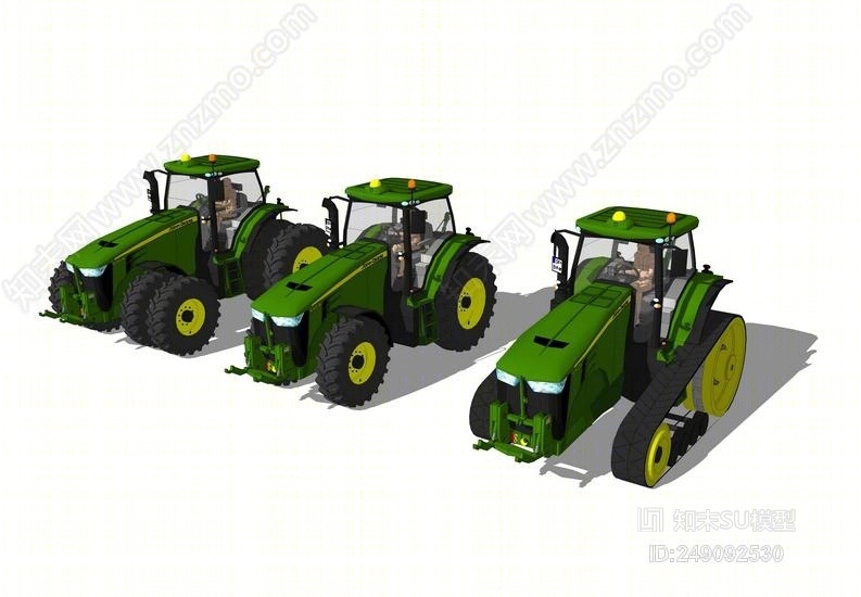 现代风格拖拉机SU模型下载【ID:249092530】