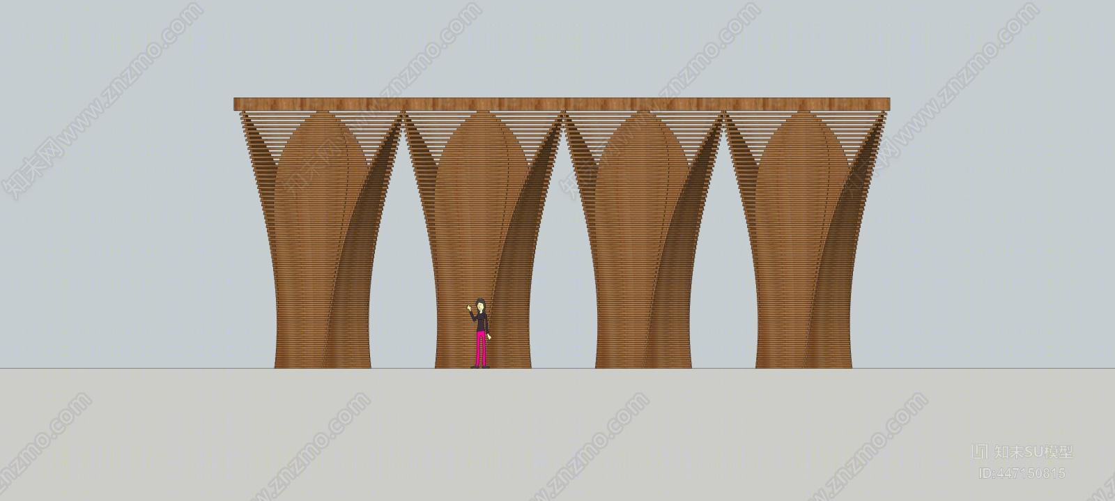 现代临时空间结构SU模型下载【ID:447150815】