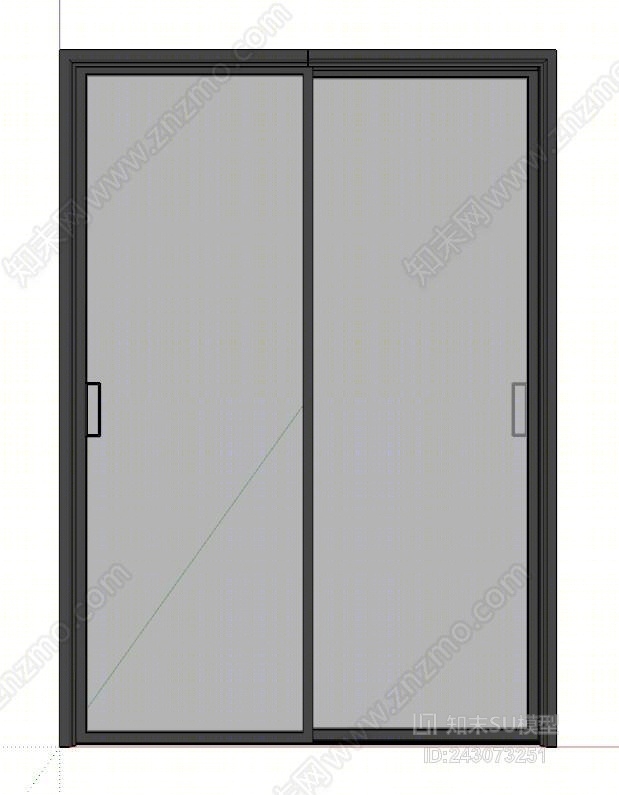 现代推拉门su模型下载【id:243073251】