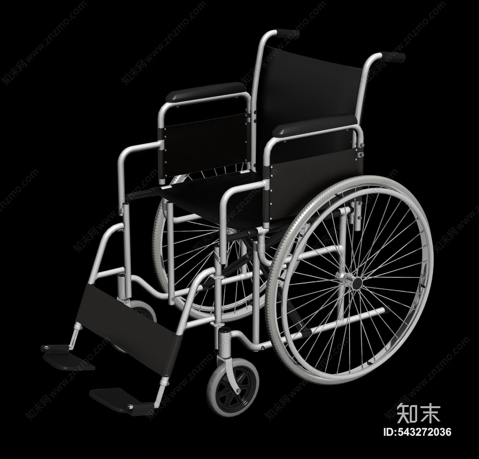 现代医疗器械轮椅3D模型下载【ID:543272036】