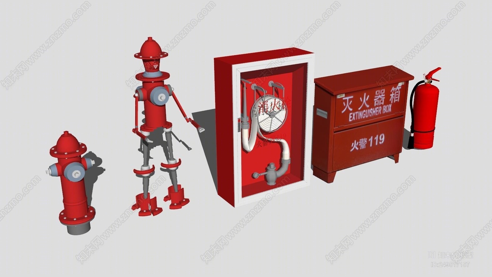 工业风格消防栓SU模型下载【ID:249517157】