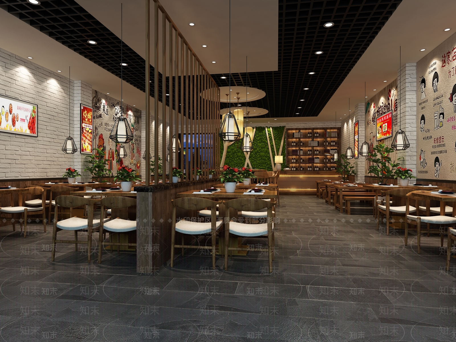 后现代烧烤店3D模型下载【ID:332311257】
