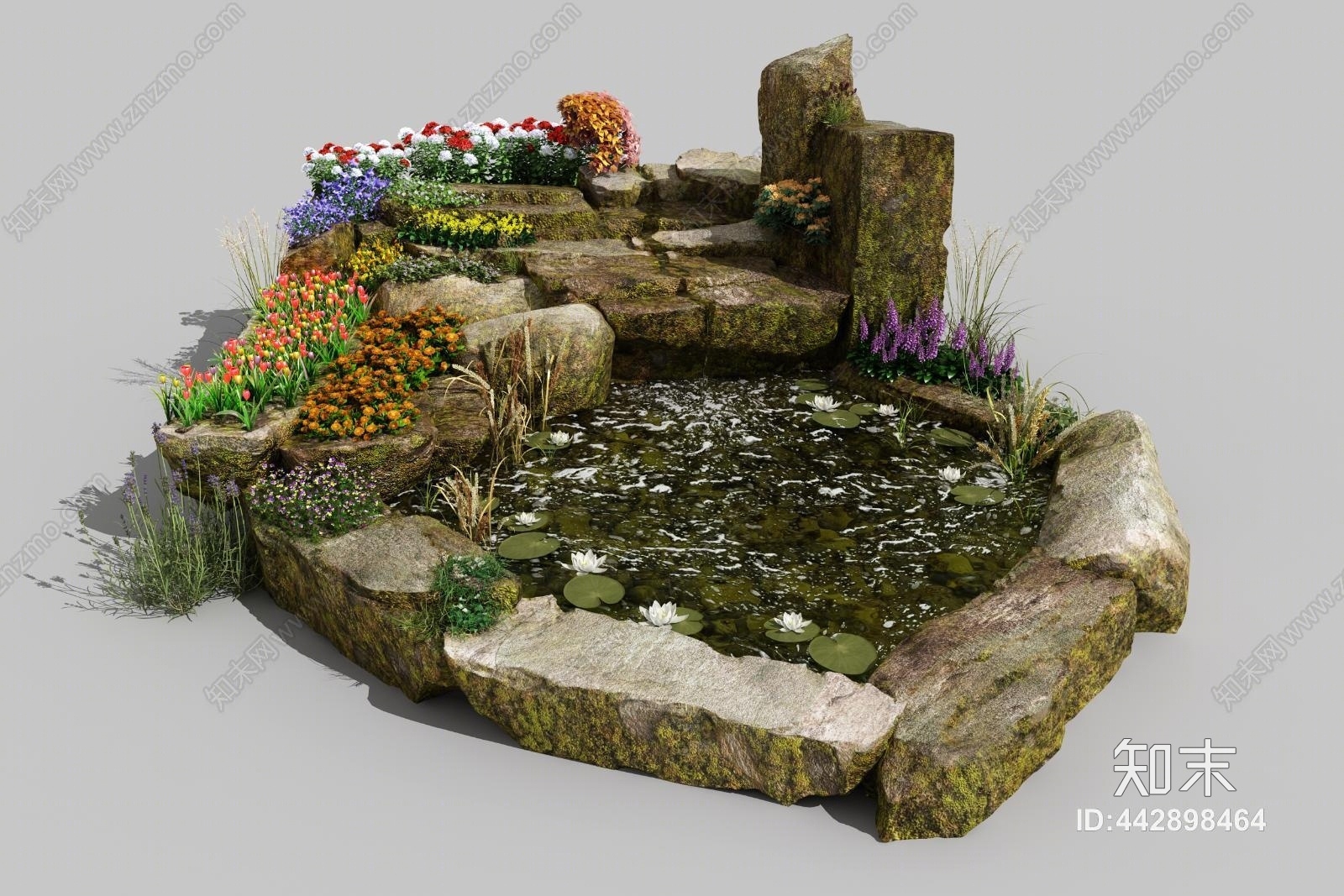 现代水景3D模型下载【ID:442898464】_知末3d模型网