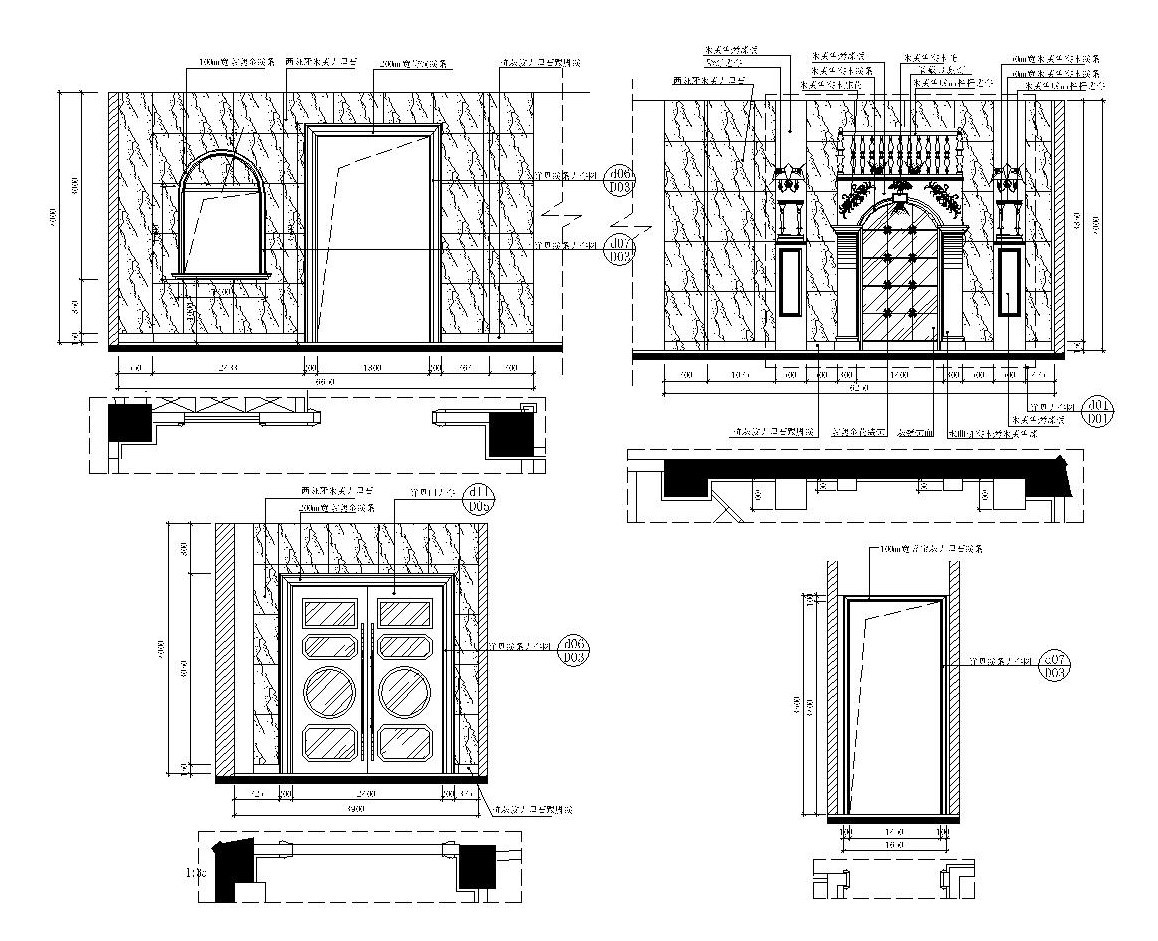 福州欧式简约风—兰博基尼休闲酒吧装饰施工图及效果图cad施工图下载【ID:733597415】