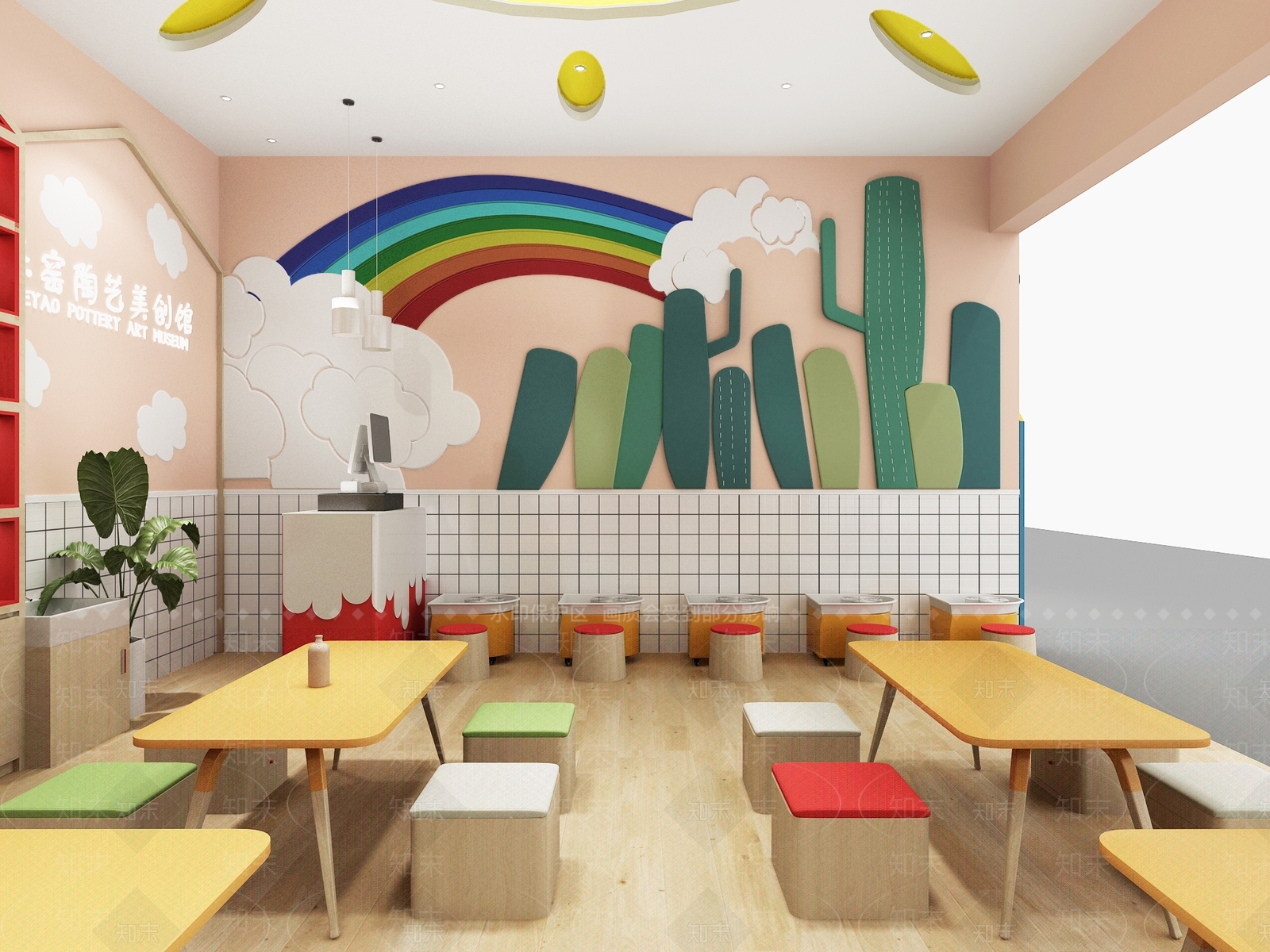 现代儿童陶艺馆3D模型下载【ID:533388773】