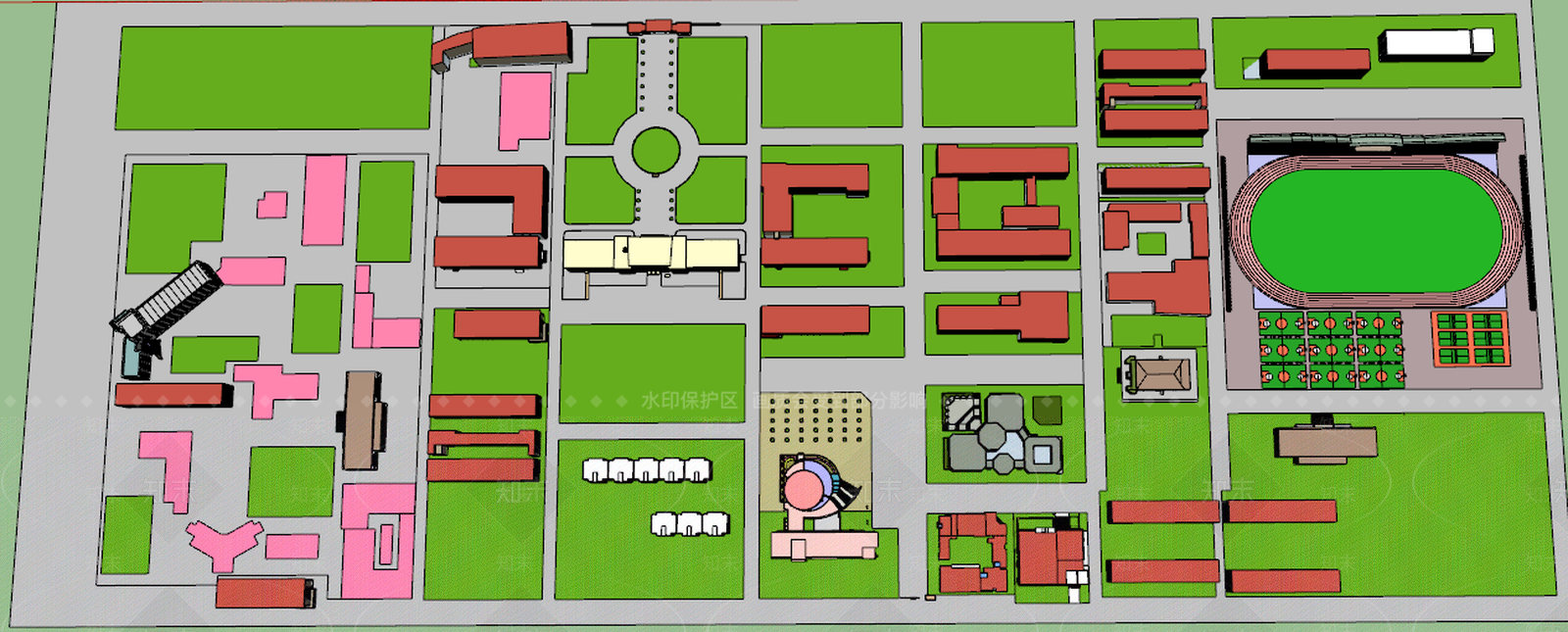 大学校园SU模型下载【ID:833061377】