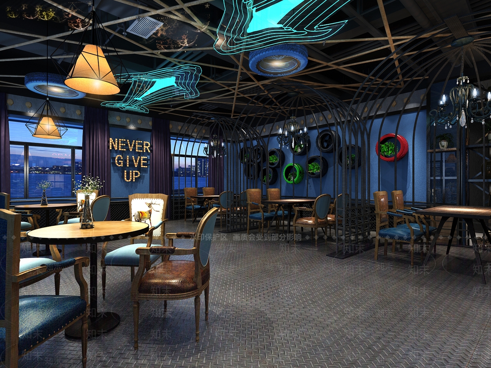 工业风隔断3D模型下载【ID:133140035】