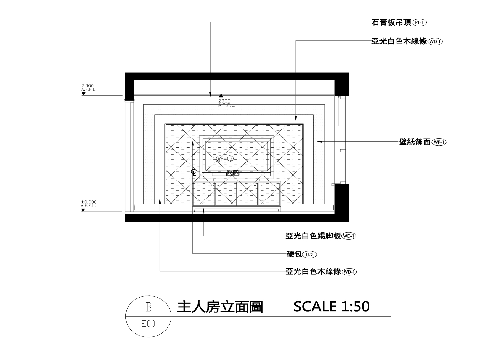 欧式风格家装施工图-4室2厅2卫cad施工图下载【ID:532113538】