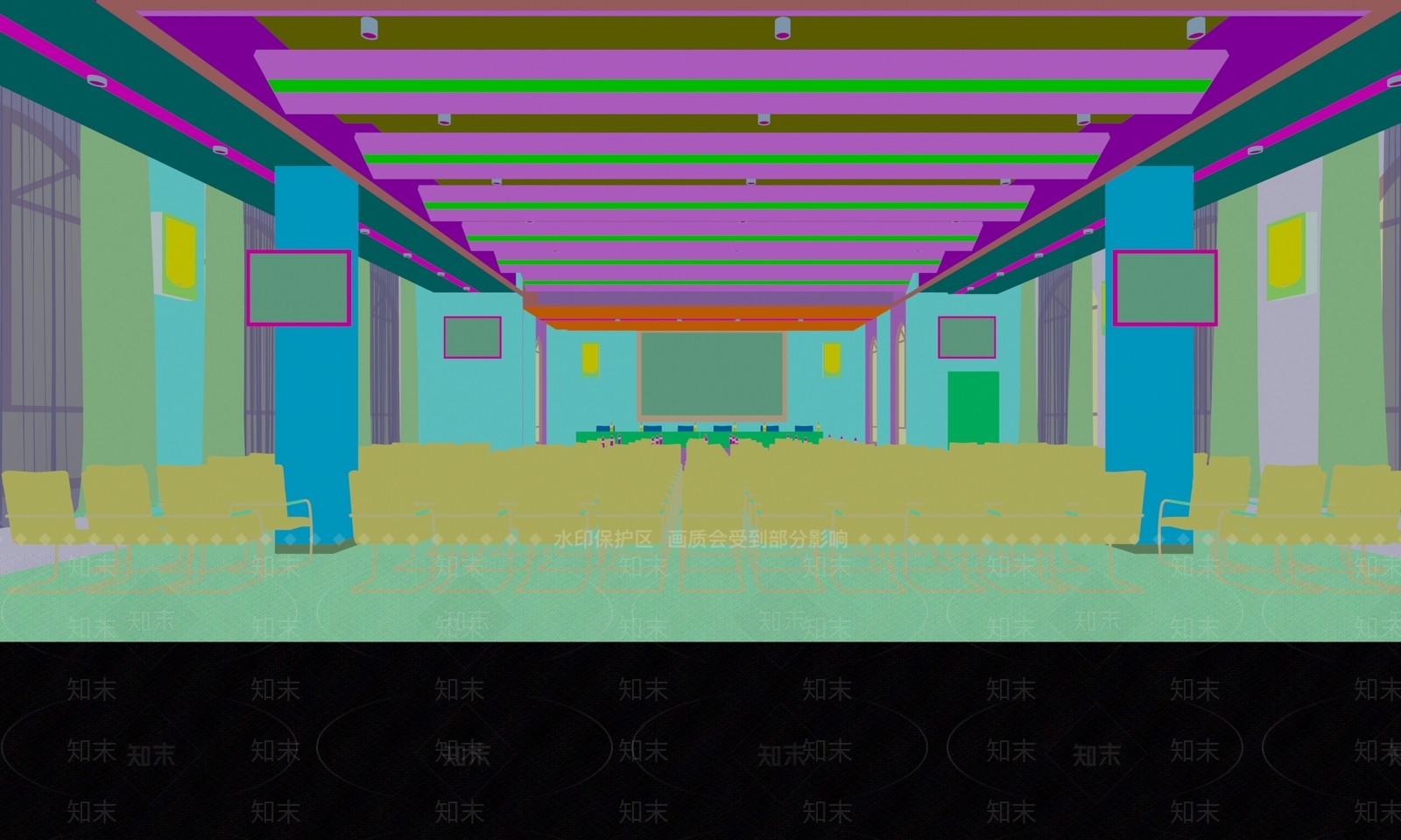 现代礼堂3D模型下载【ID:234635388】