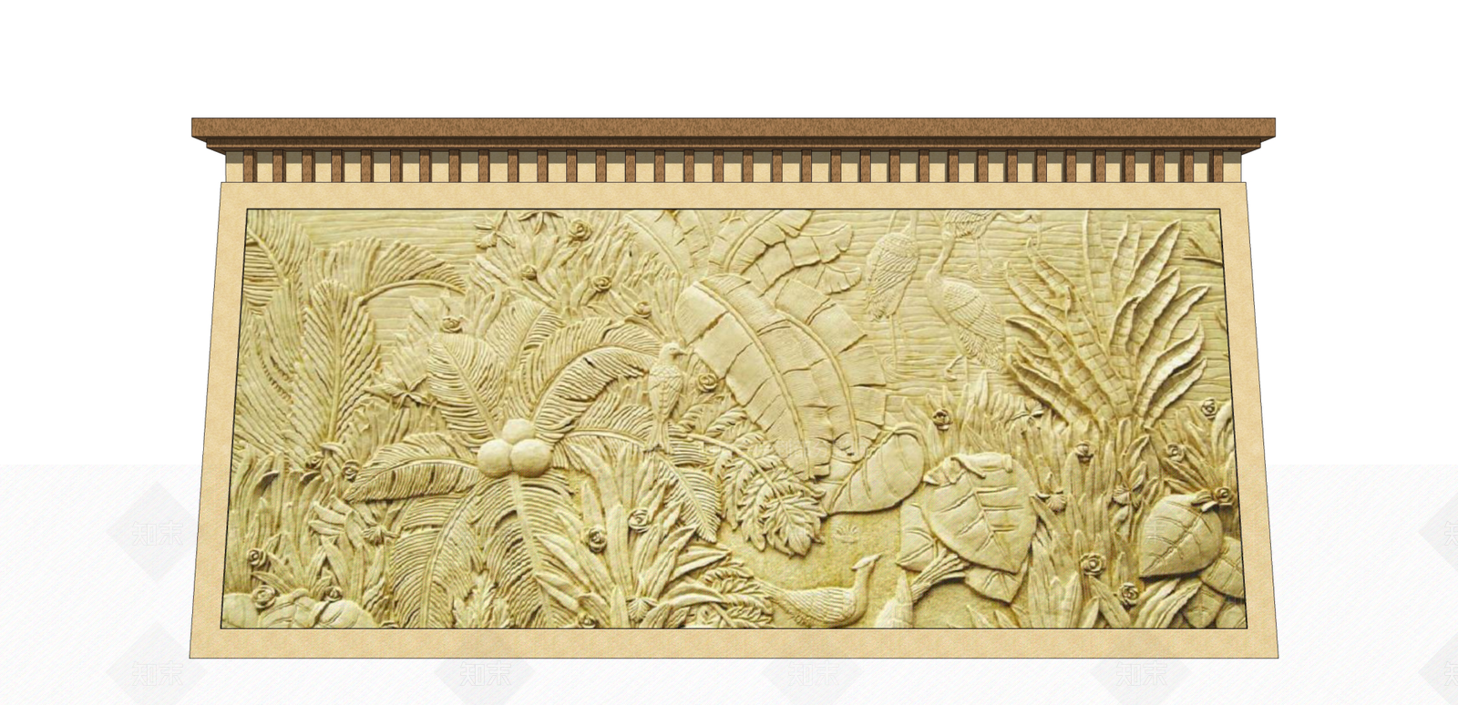 欧式浮雕墙SU模型下载【ID:632697664】