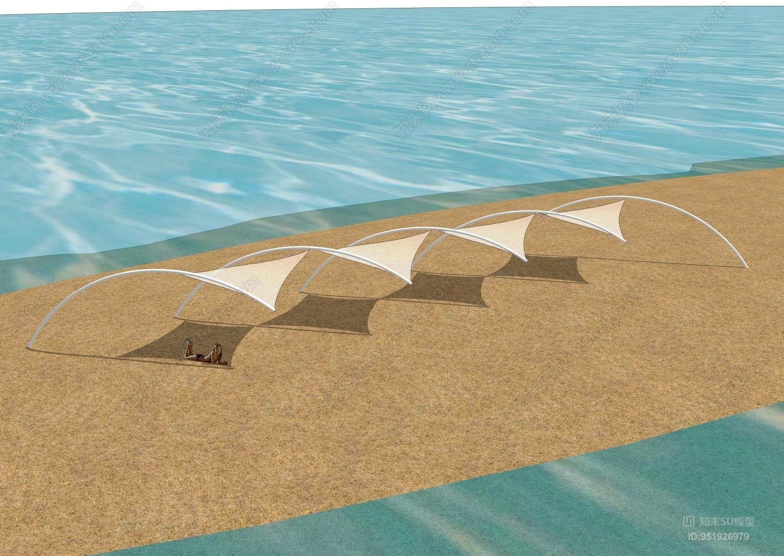 现代风格遮阳棚SU模型下载【ID:951926979】