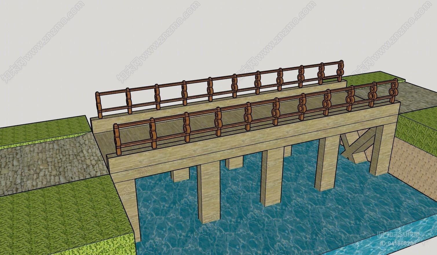 漫水桥SU模型下载【ID:941868288】