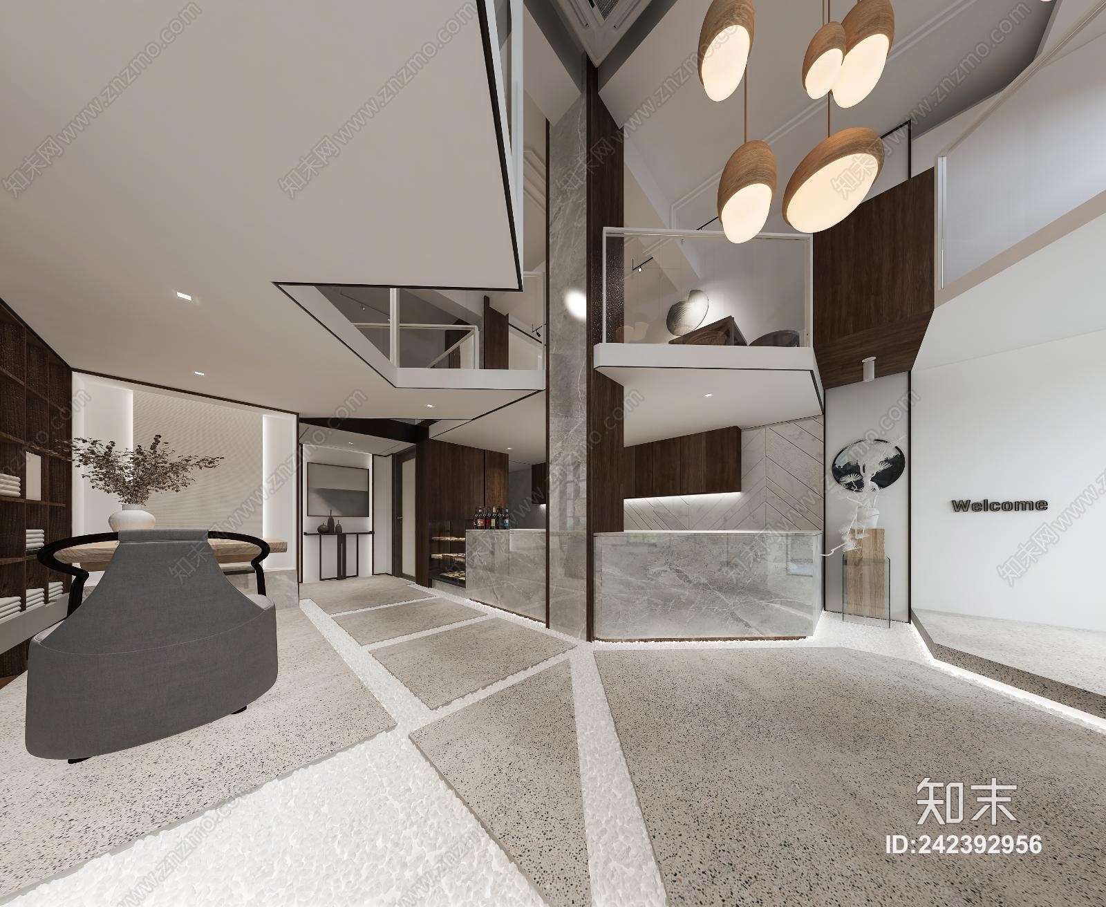 现代烘焙店3D模型下载【ID:242392956】