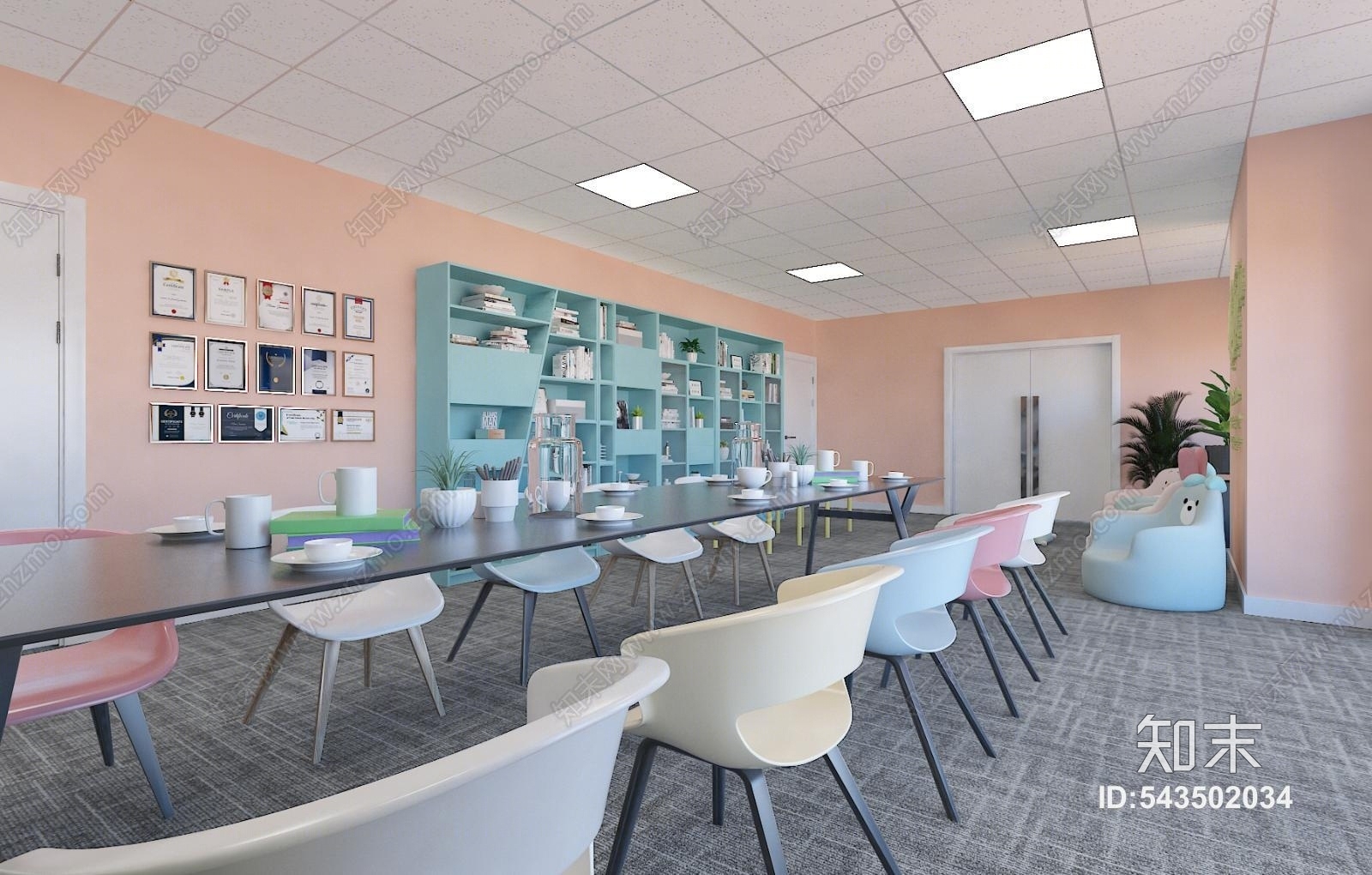 现代健康中心心理活动室3D模型下载【ID:543502034】