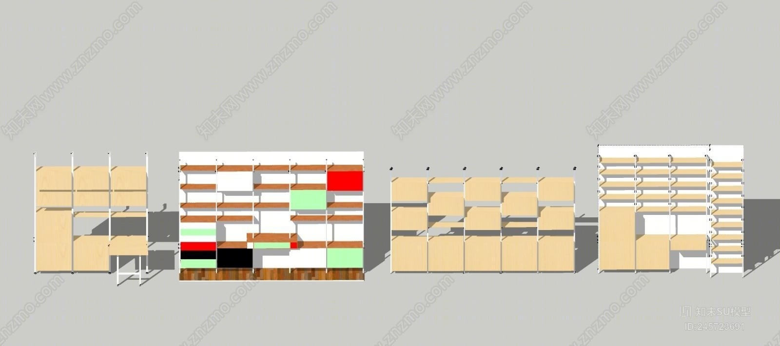 现代文件柜SU模型下载【ID:245723691】
