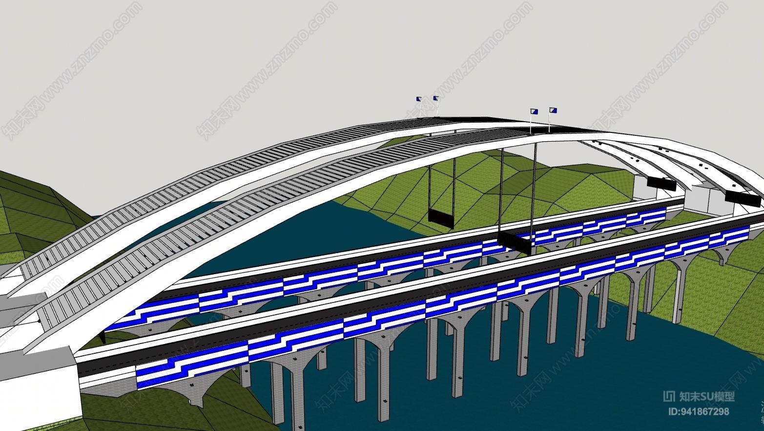 漫水桥SU模型下载【ID:941867298】