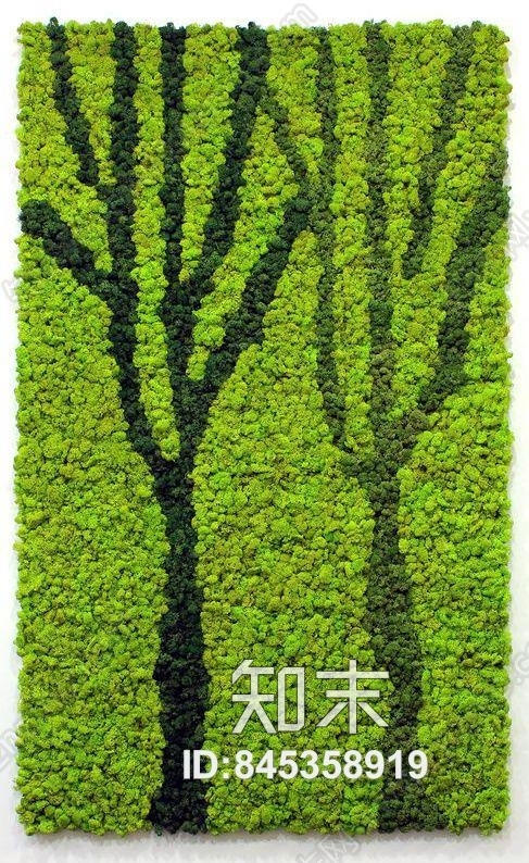 绿植墙造型墙贴图下载【ID:845358919】