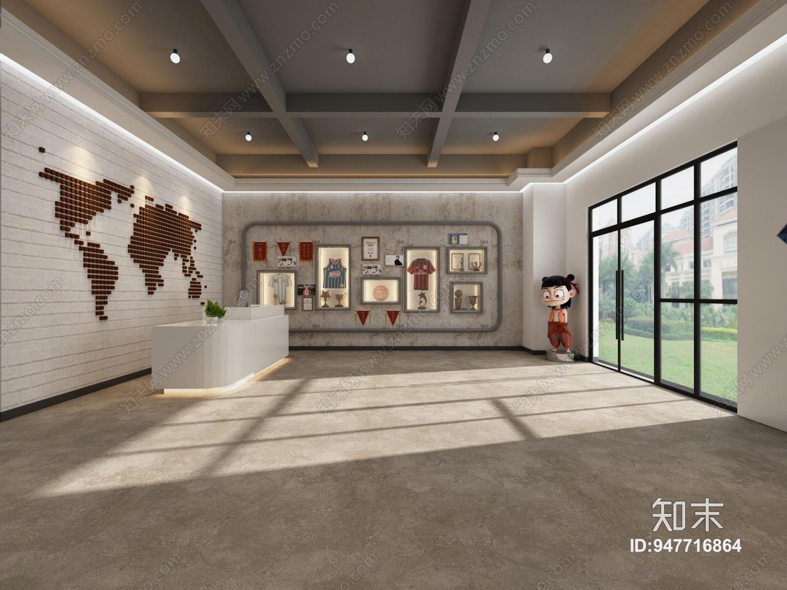 工业风篮球俱乐部3D模型下载【ID:947716864】