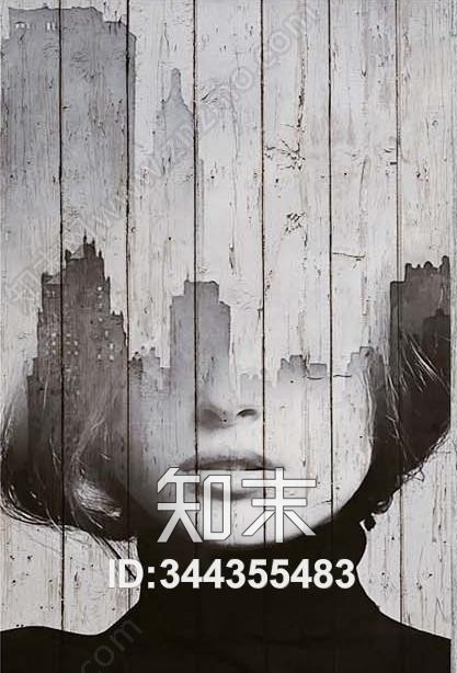 装饰画人像画贴图下载【ID:344355483】