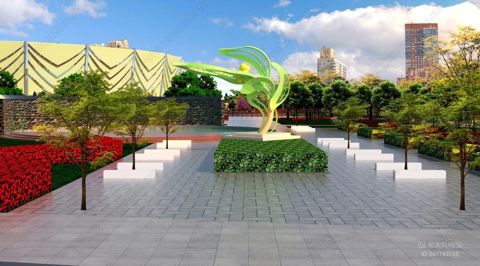体育中心SU模型下载【ID:541743745】