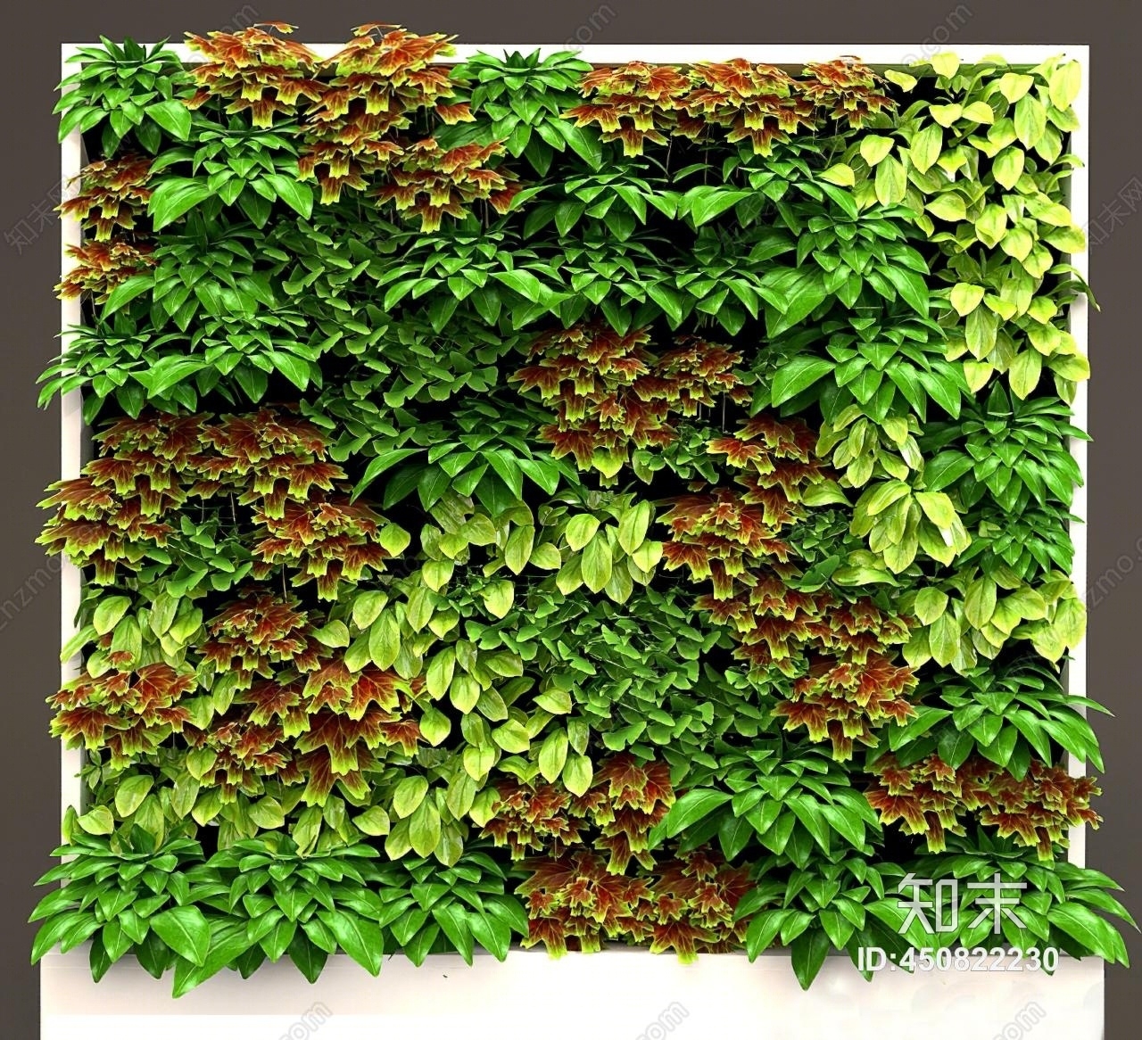 现代风格绿植墙3D模型下载【ID:450822230】