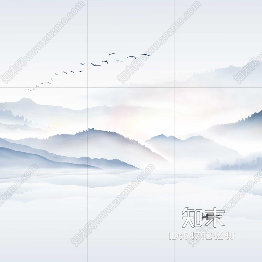 新中式大理石墙面拼花贴图下载【ID:547924240】